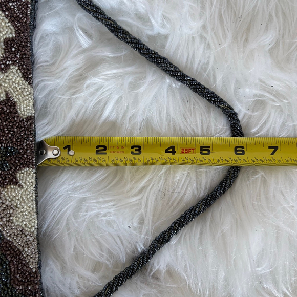 Women's Moyna Vintage Camo Fully Beaded Clutch Wristlet, One Size, Brown/Beige - Picture 12 of 14